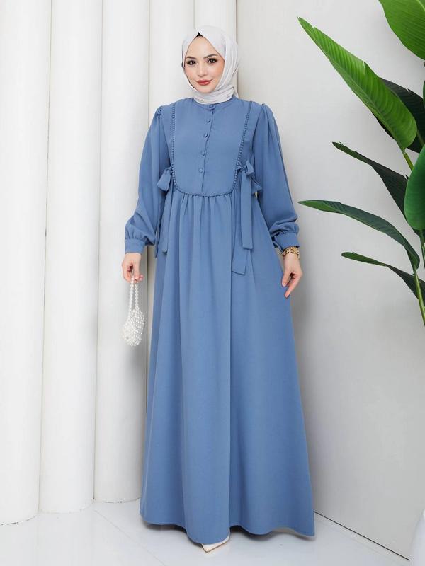 Crebe Dress — Blue
