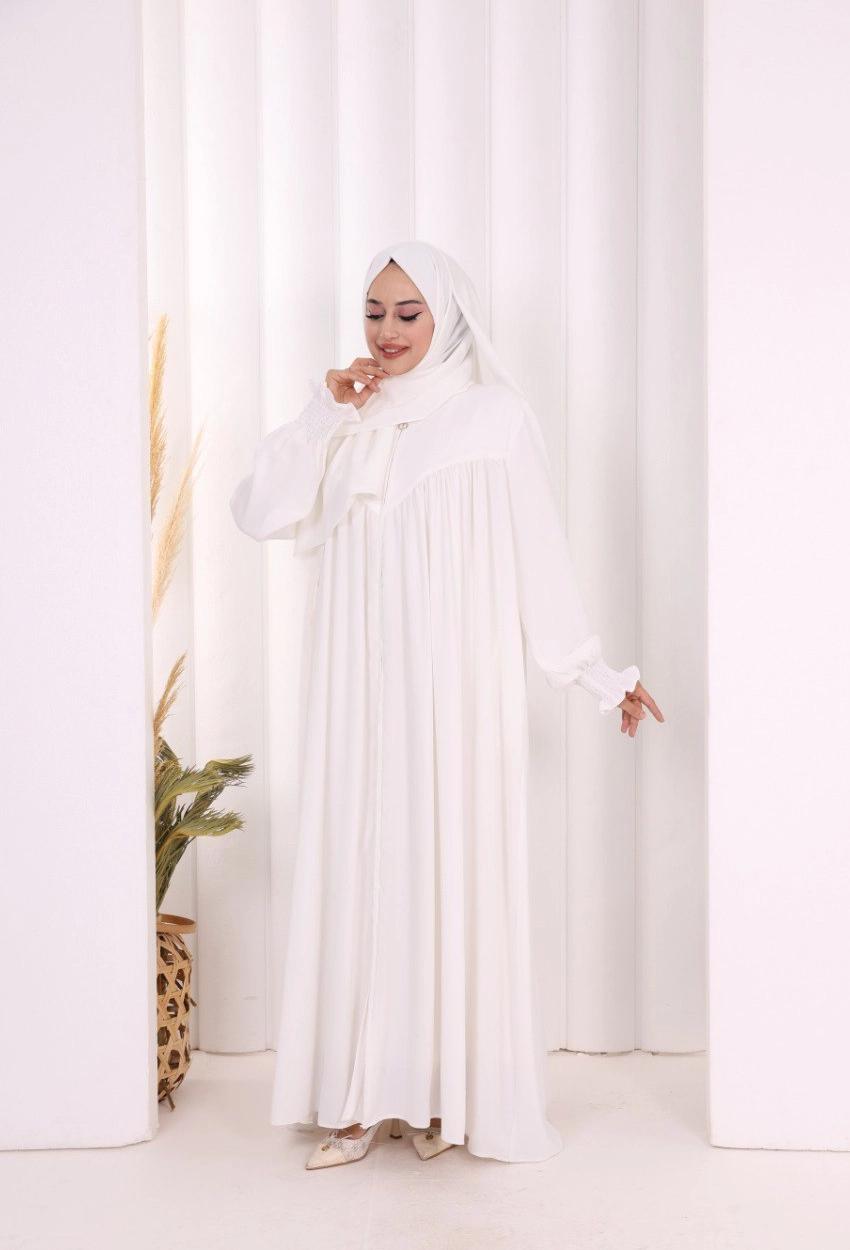 Abaya & Hijab — White