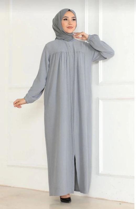 Cotton Abaya — Gray