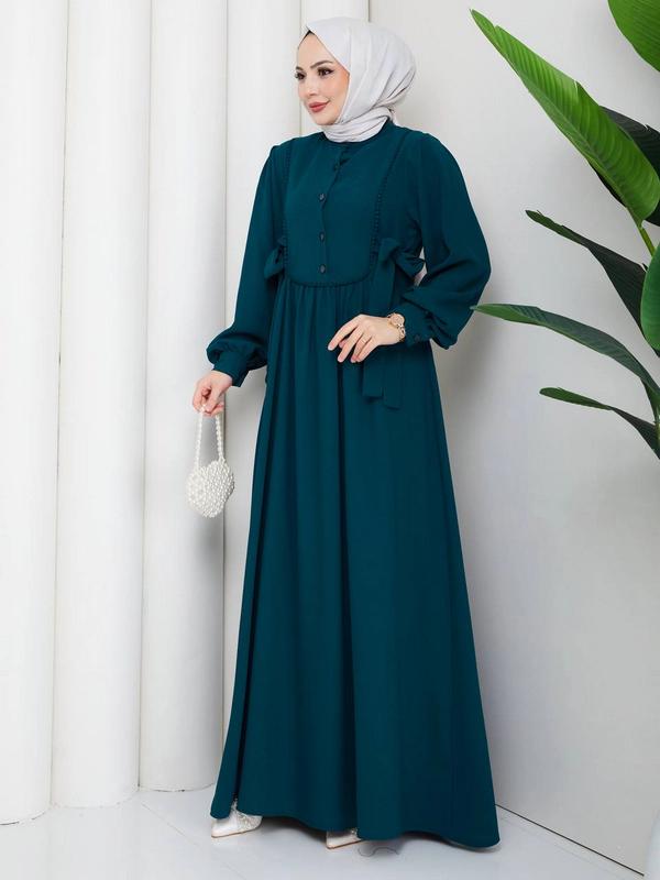 Crebe Dress — Olive Green