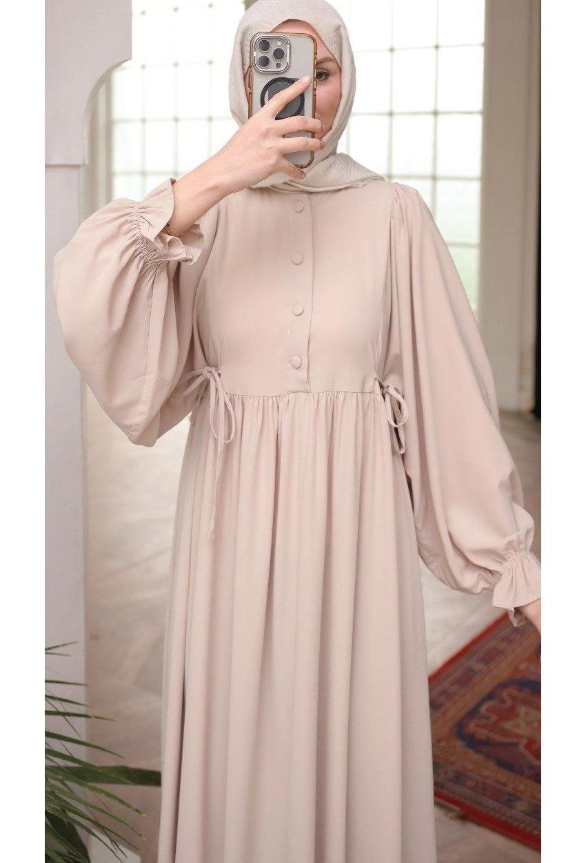 Medina Silk Dress — Style 5 — Cream