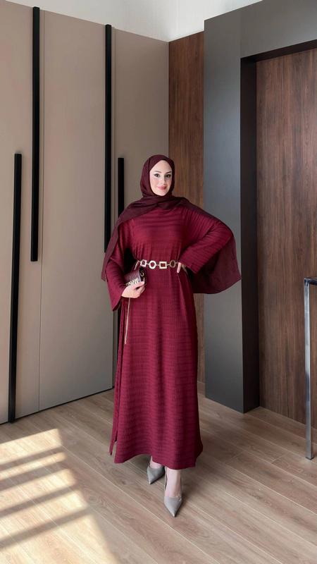 Viscous Dress — Burgundy