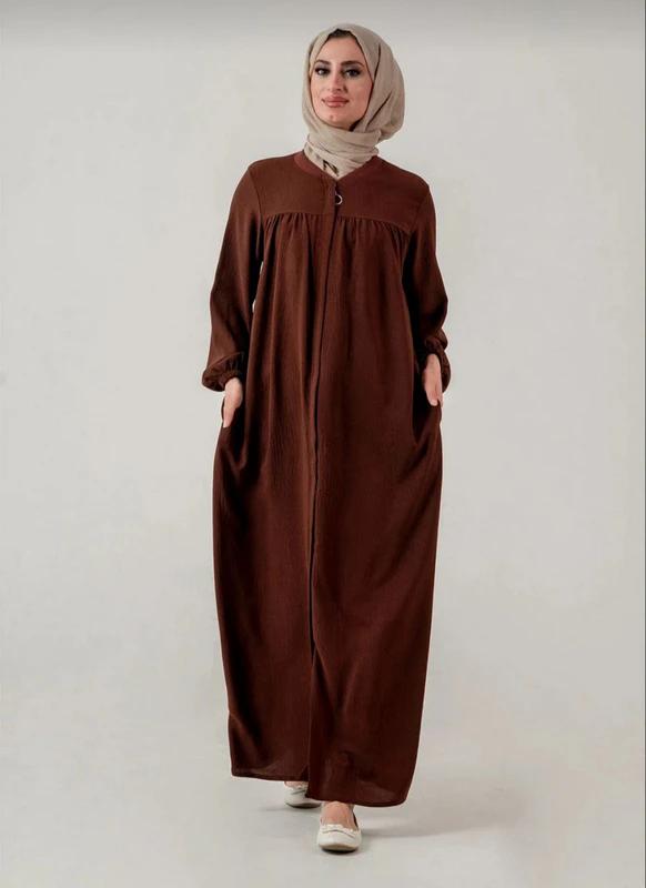Cotton Abaya — Dark Brown