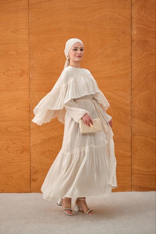 Modest Dress — Style 3 — White