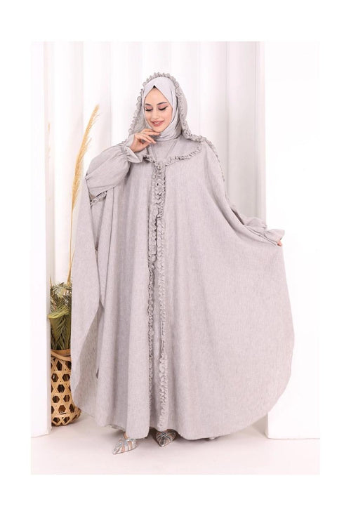Abaya & Dress Set — Cream