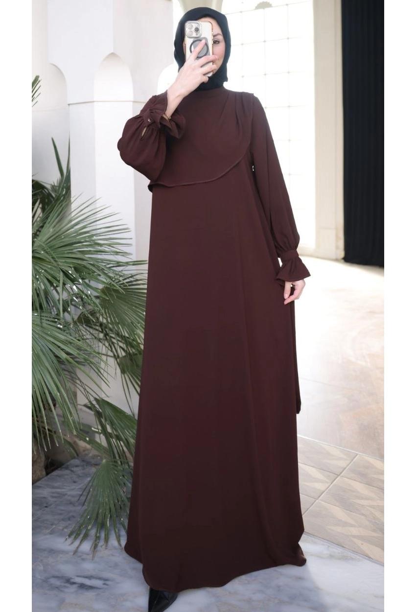 Medina Silk Dress — Style 4 — Dark Brown