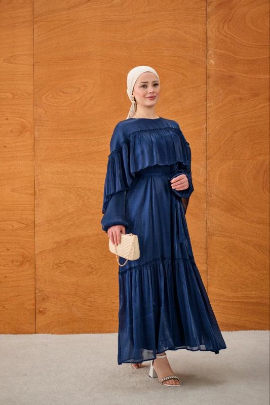 Modest Dress — Style 3 — Navy