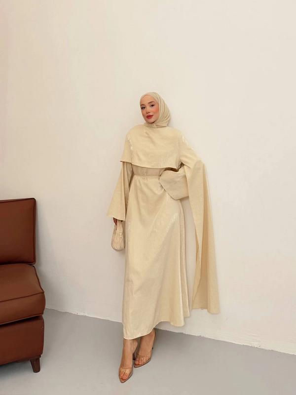 Modest Dress — Style 2 — Cream