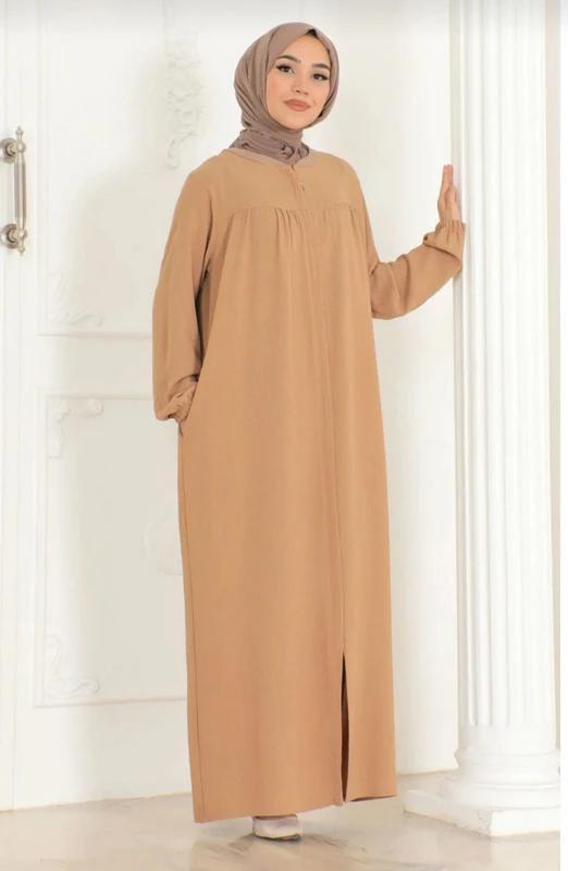 Cotton Abaya — Beige