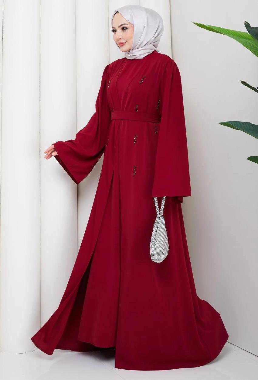 Abaya Set — Burgundy