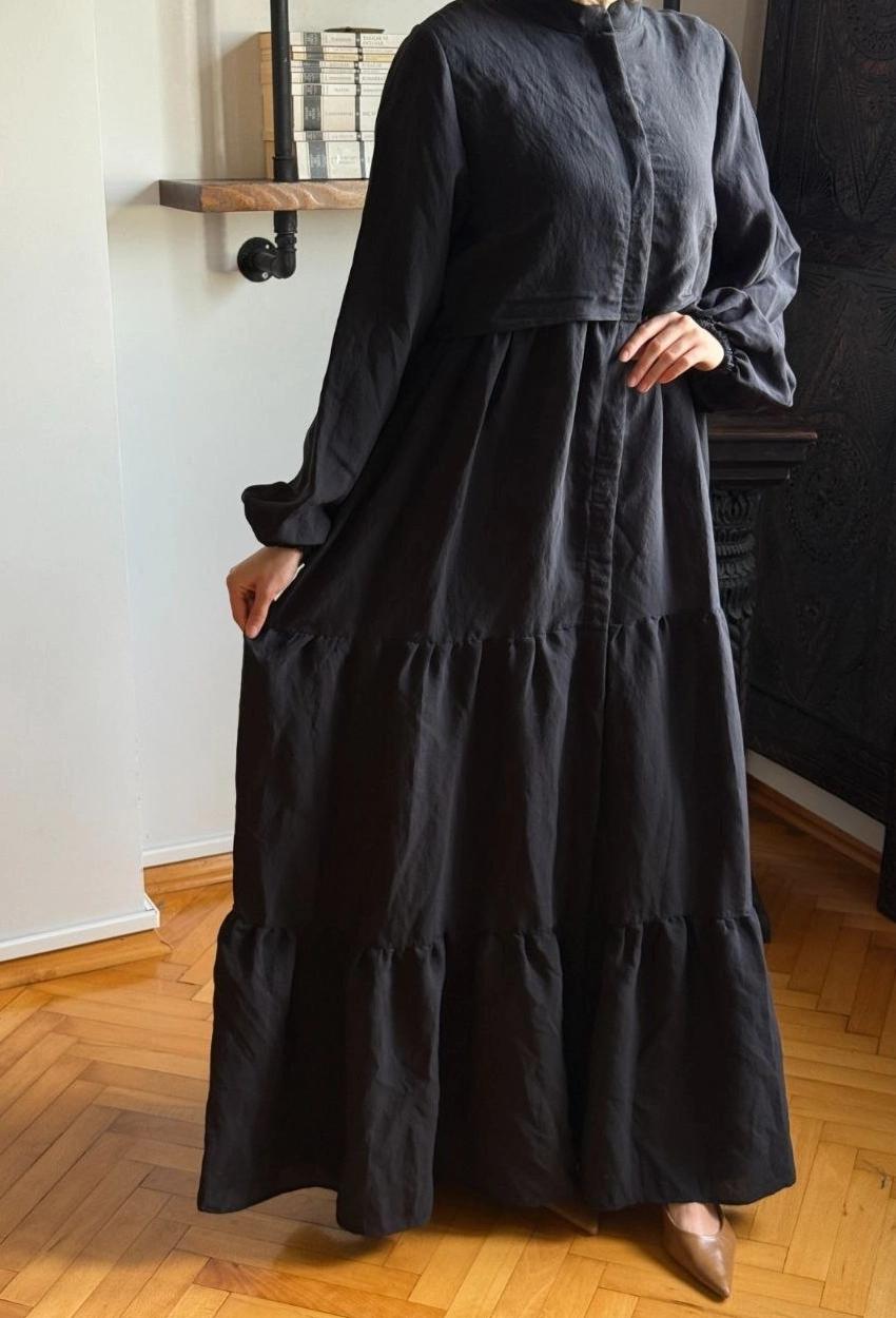 Cupro Dress — Black