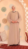 Polyester Cotton Abaya — Beige