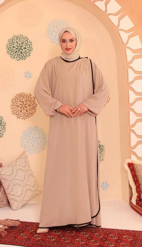 Polyester Cotton Abaya — Beige