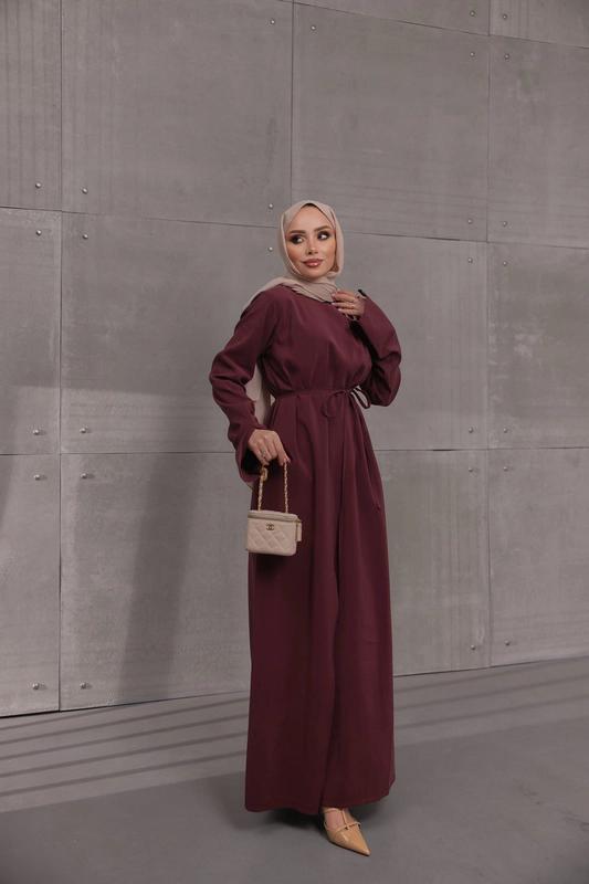 Modal Cobra Dress — Burgundy