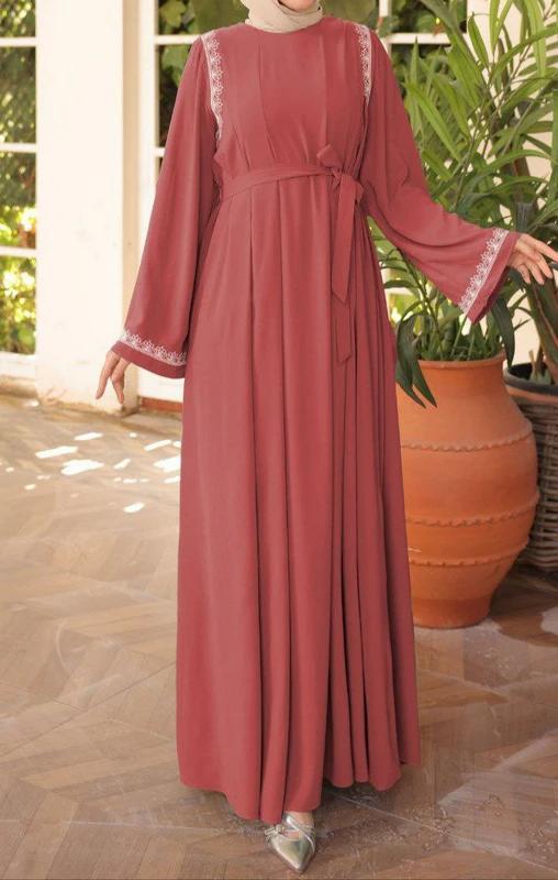 Medine Silk Abaya — Rose