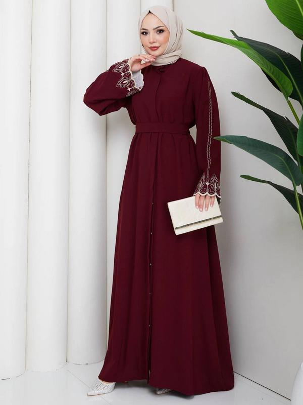 Modest Abaya — Burgundy