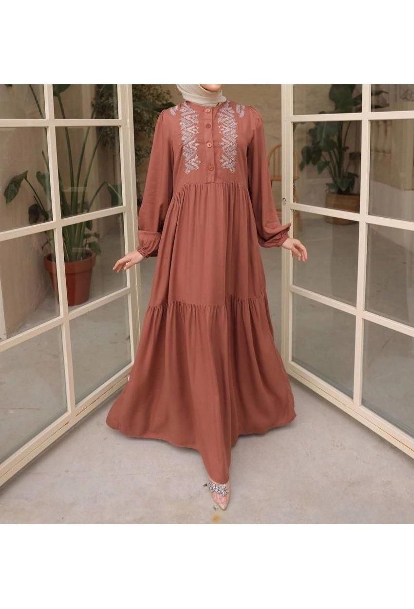 Belmando Dress — Style 3 — Burnt Orange