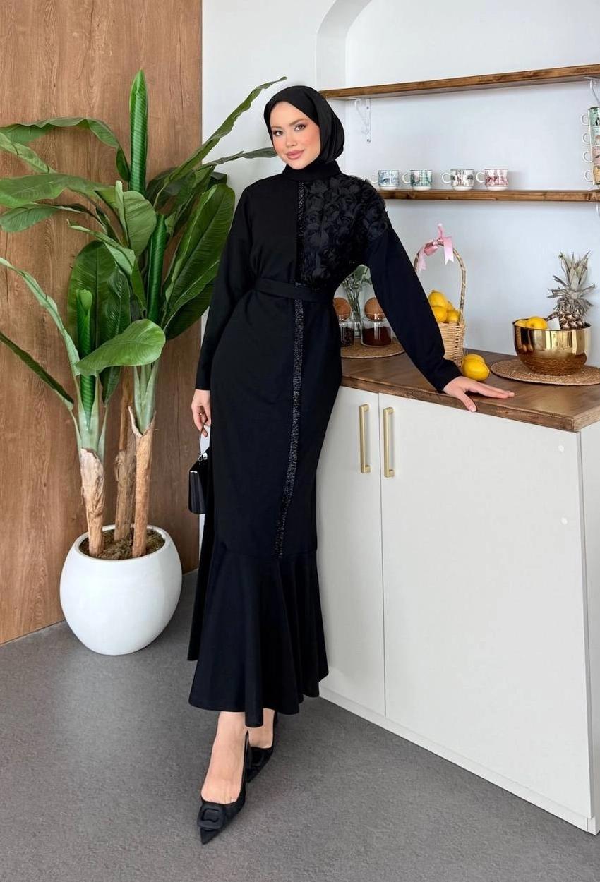 Modest Dress — Style 4 — Black