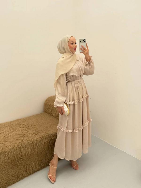 Modest Dress — Cream