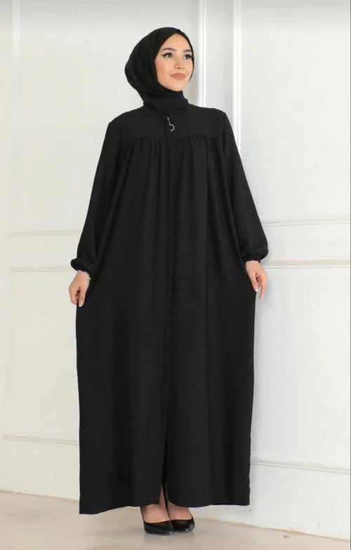 Cotton Abaya — Black