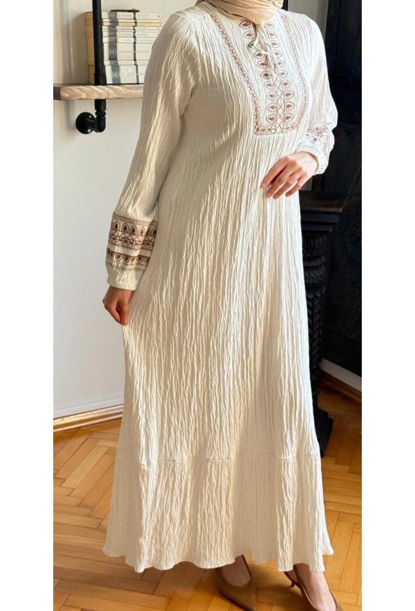Cotton Dress — Cream