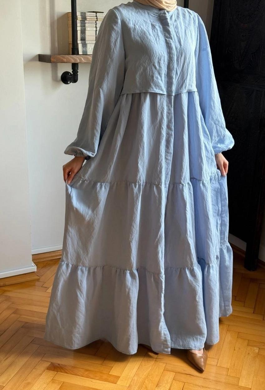 Cupro Dress — Blue
