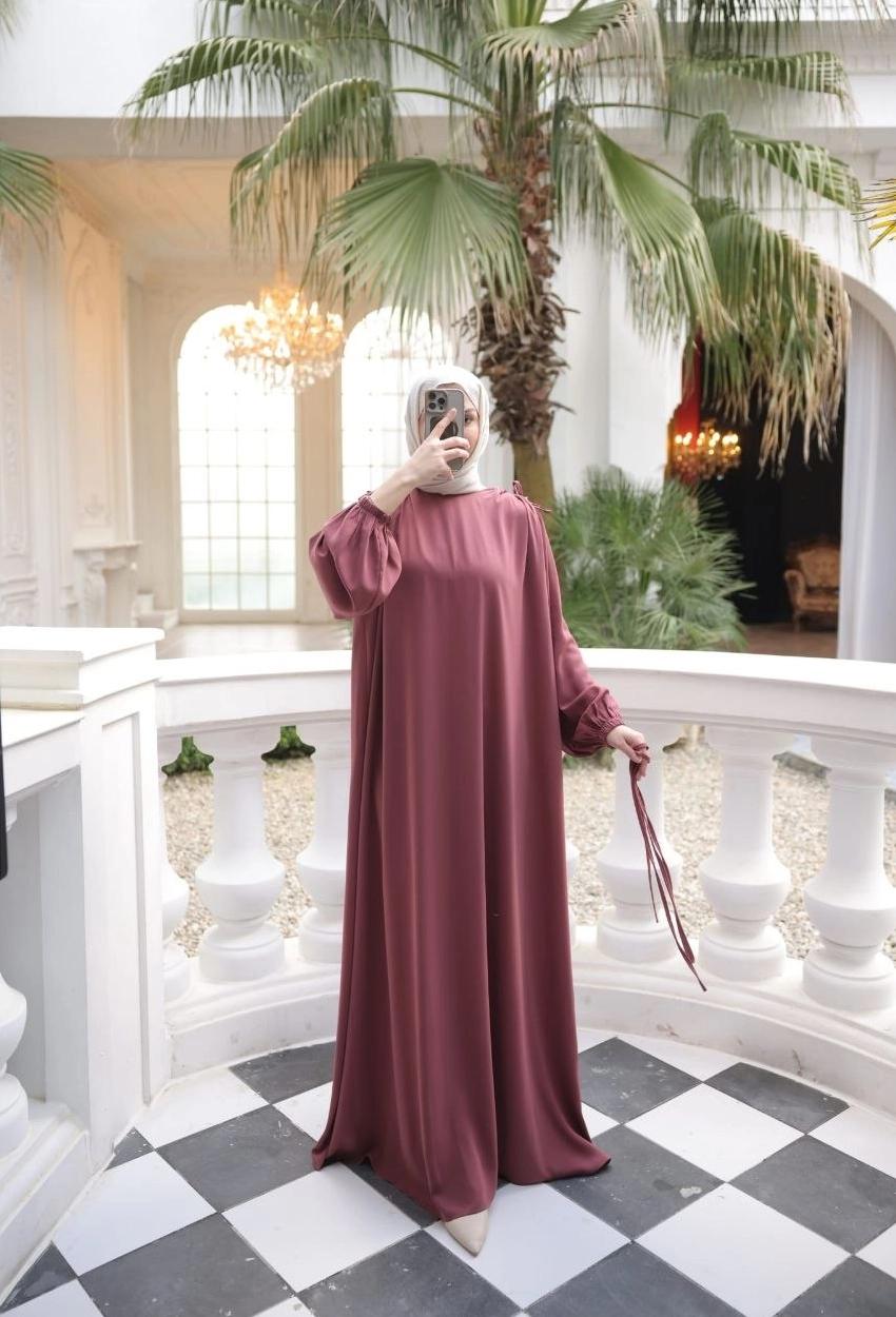 Medina Silk Dress — Style 2 — Rose
