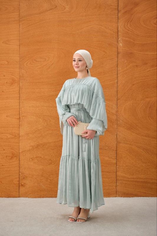 Modest Dress — Style 3 — Tiffany Blue