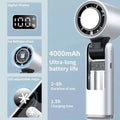 Portable ice-cooling neck fan in grey — front view