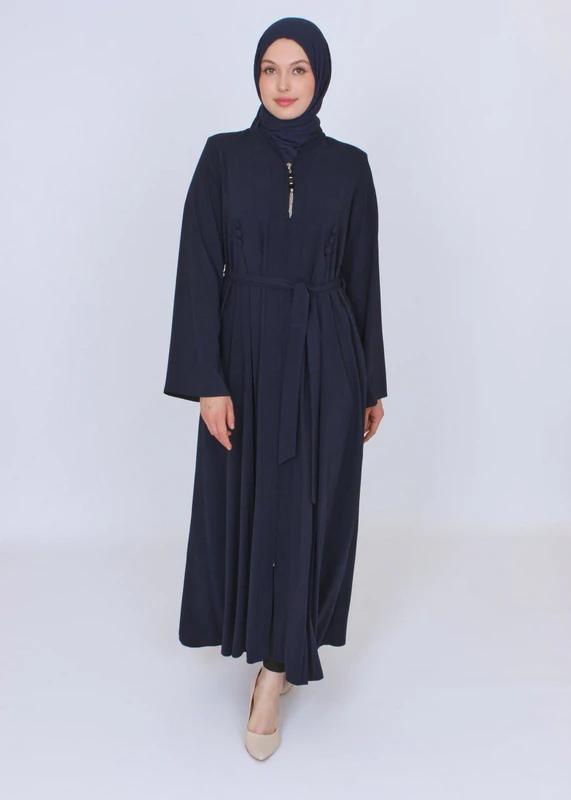 Medine Silk Abaya — Style 2 — Navy