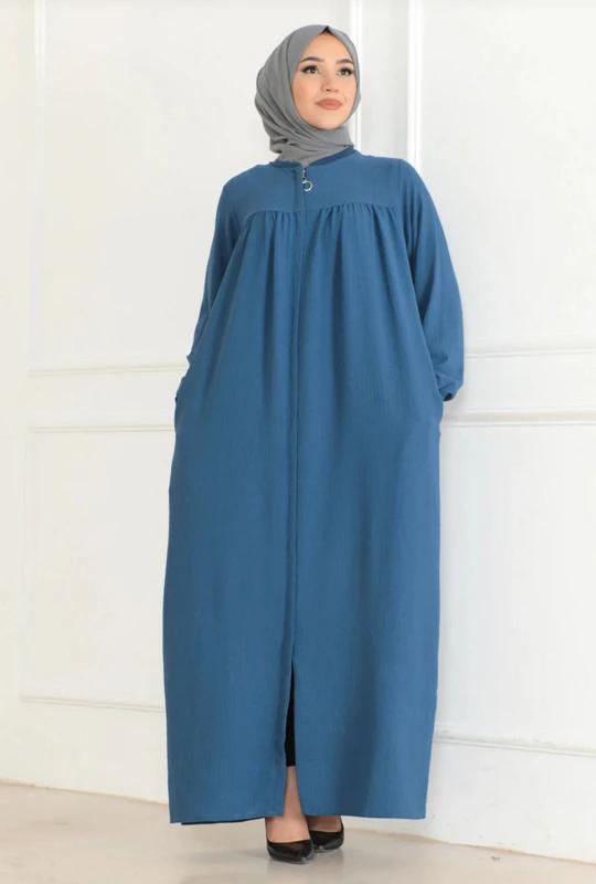 Cotton Abaya — Blue