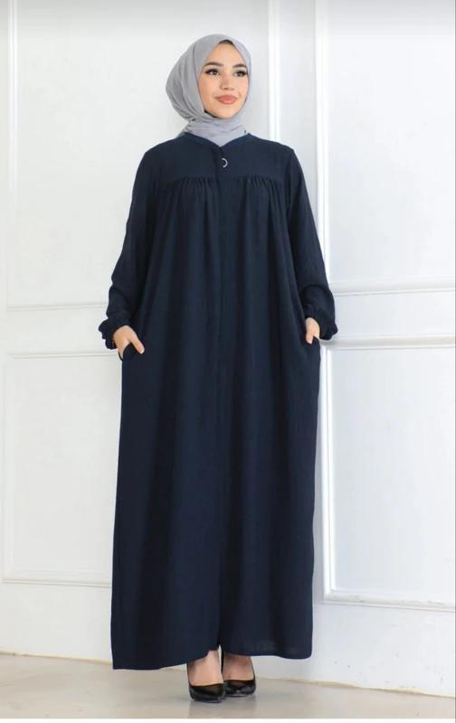 Cotton Abaya — Navy