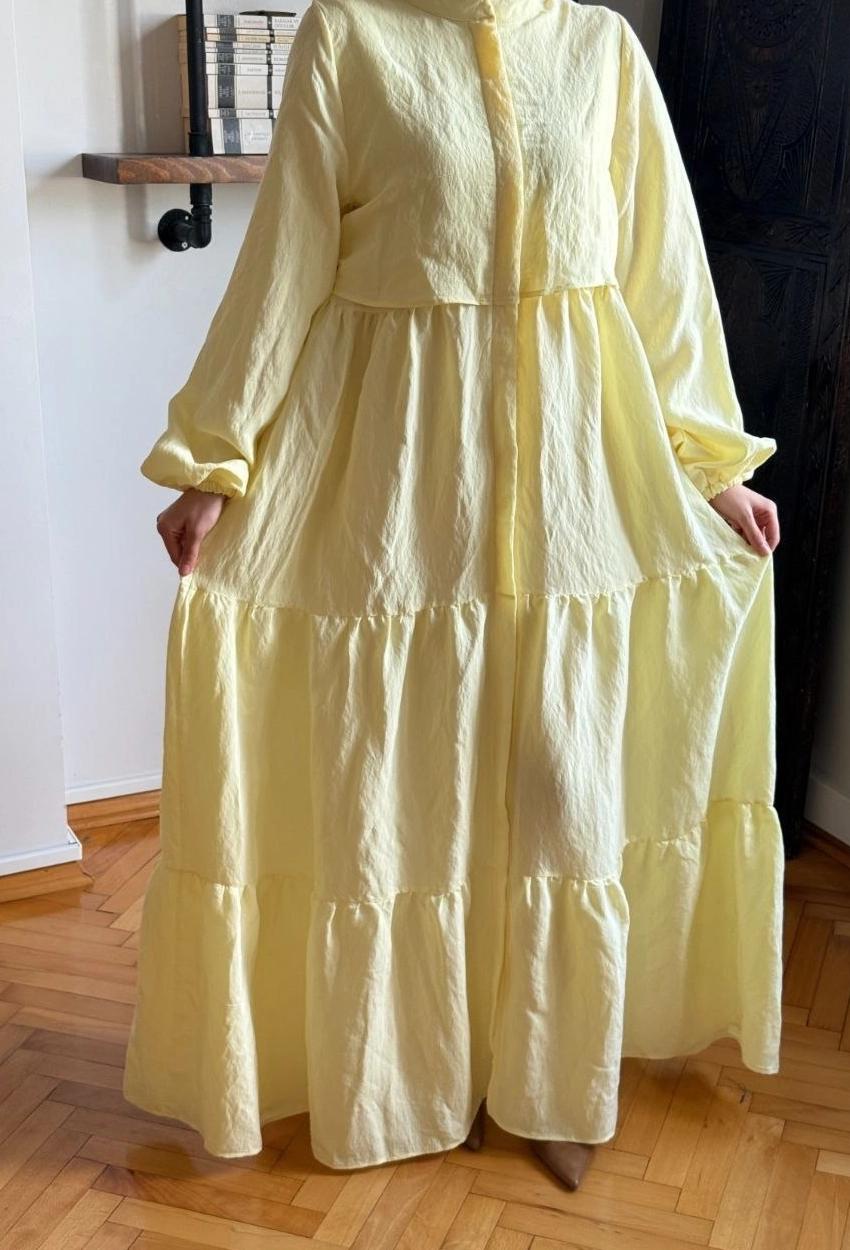 Cupro Dress — Yellow