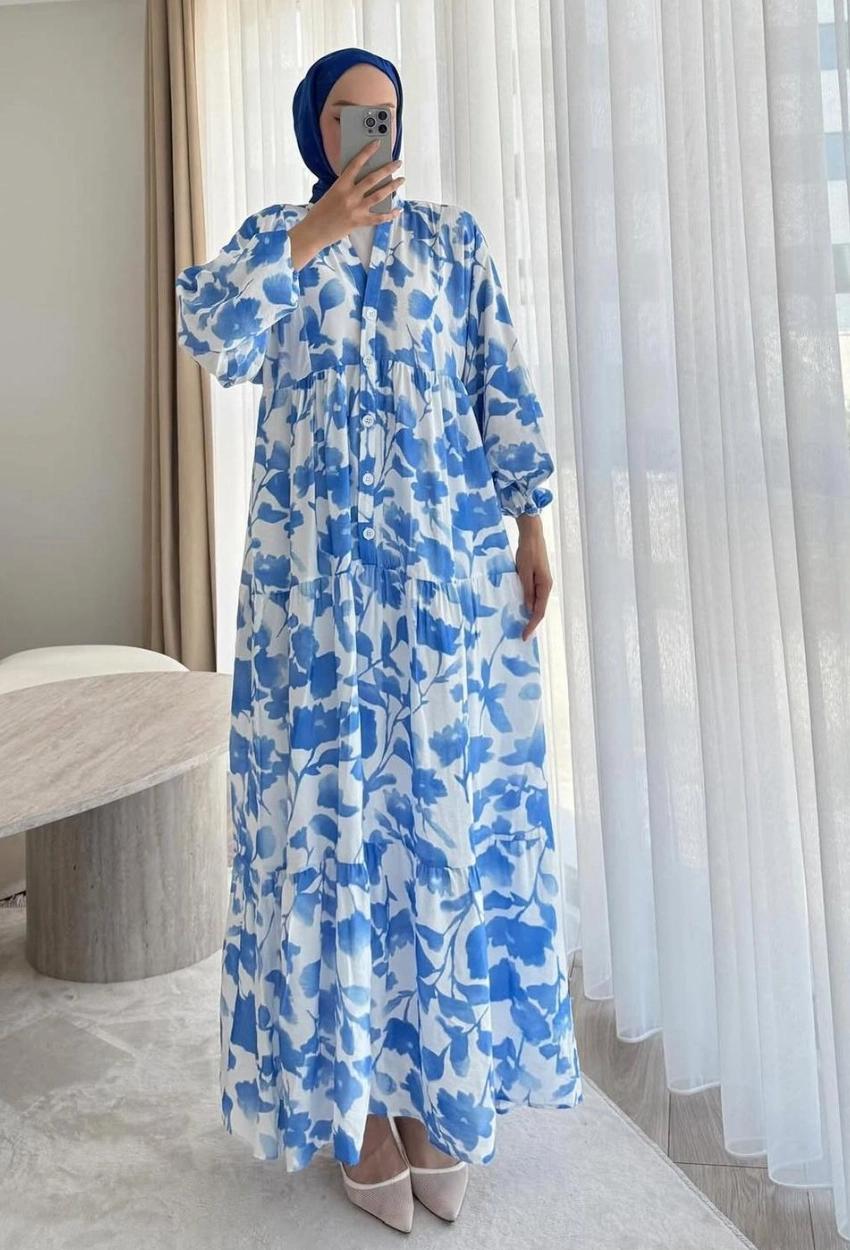 Flowy Dress — Blue