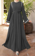 Medine Silk Abaya — Black