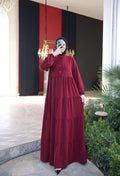 Medina Silk Dress — Style 3 — Burgundy