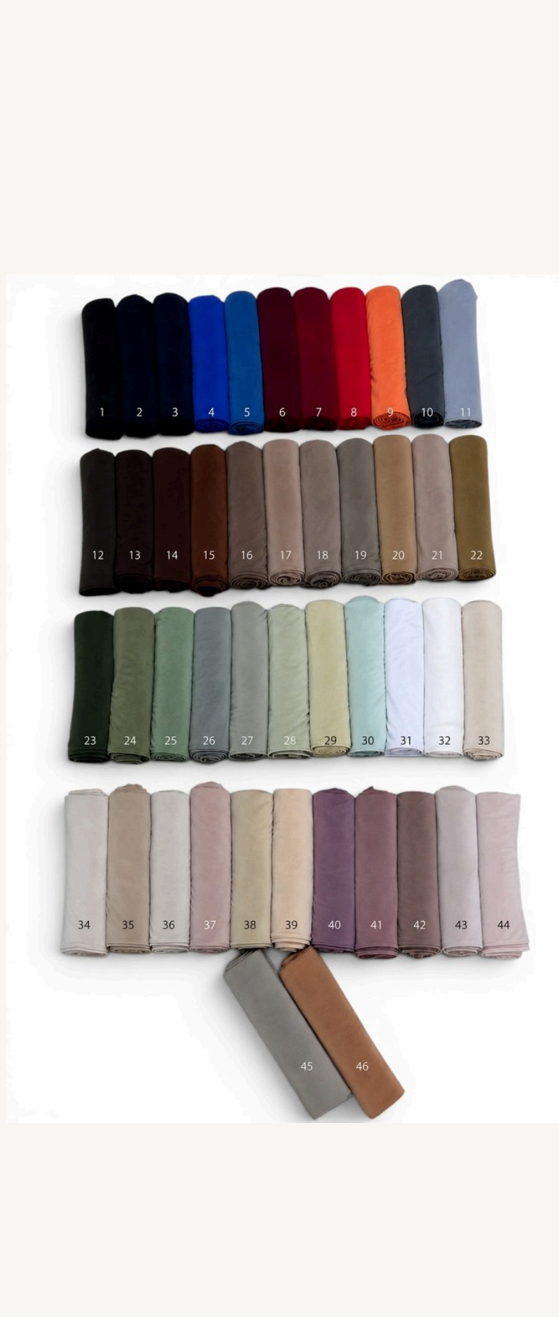 Liquid Jersey Hijab available colours